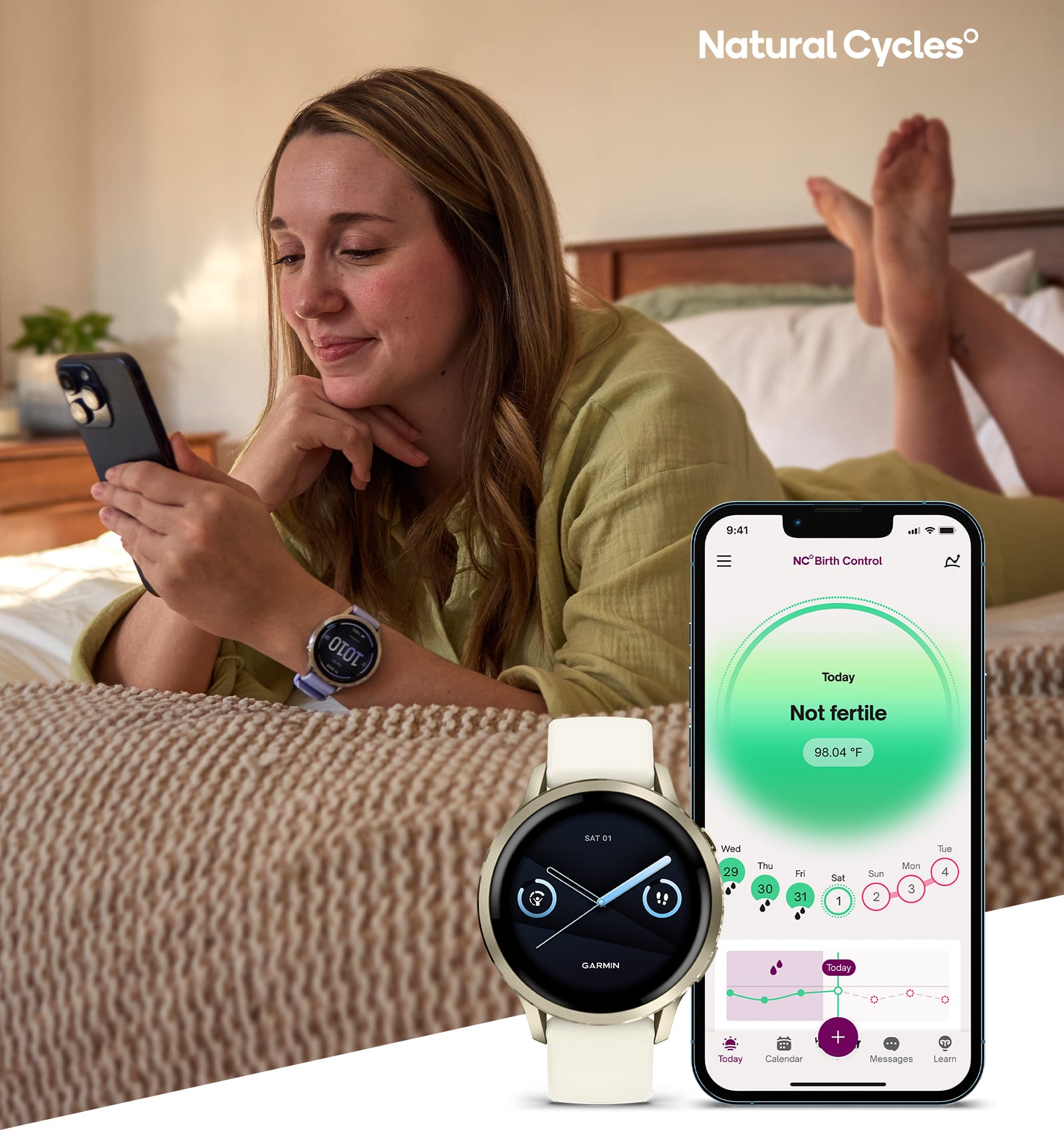 UNLOCK FERTILITY INSIGHTS - Garmin devices meet the Natural Cycles° birth control app