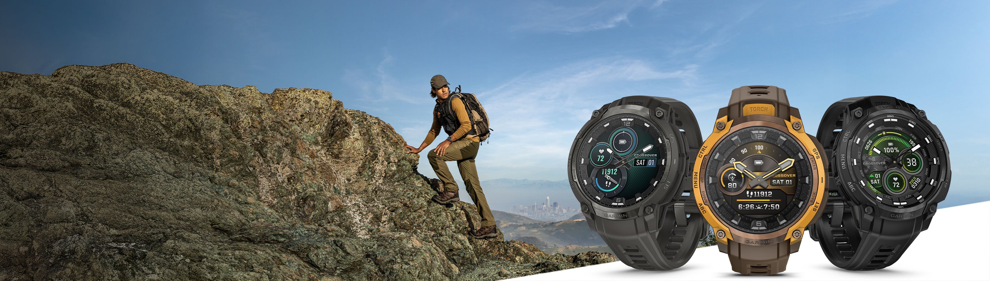 Instinct Crossover AMOLED - Analog smartwatch with a dynamic digital display