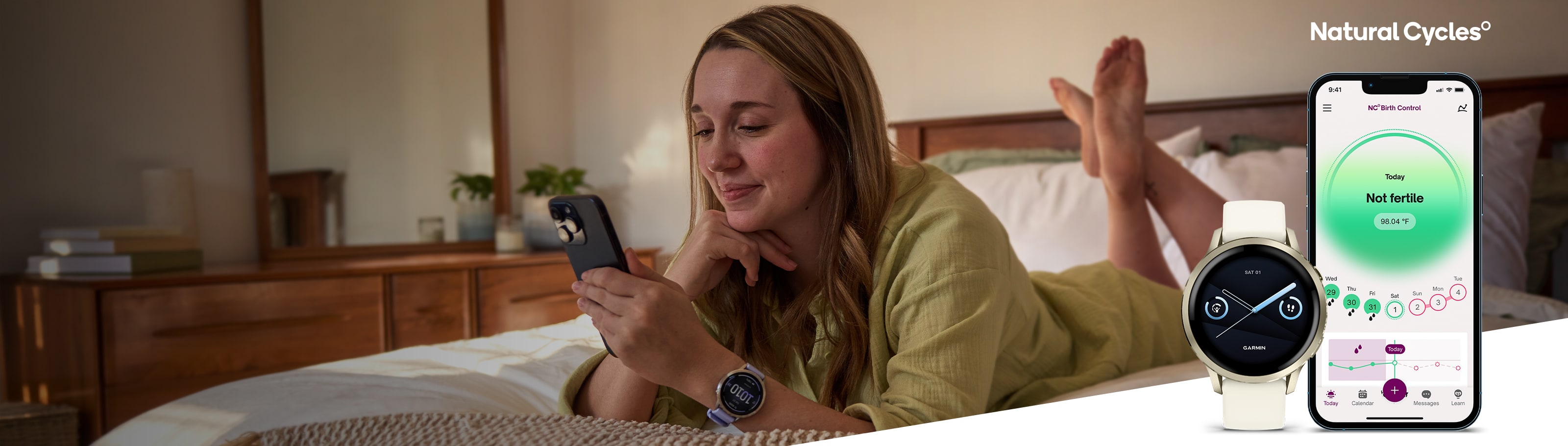 UNLOCK FERTILITY INSIGHTS - Garmin devices meet the Natural Cycles° birth control app