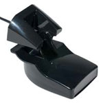 Plastic Transom Mount Transducer with Depth & Temperature (Dual Frequency, 6-pin)