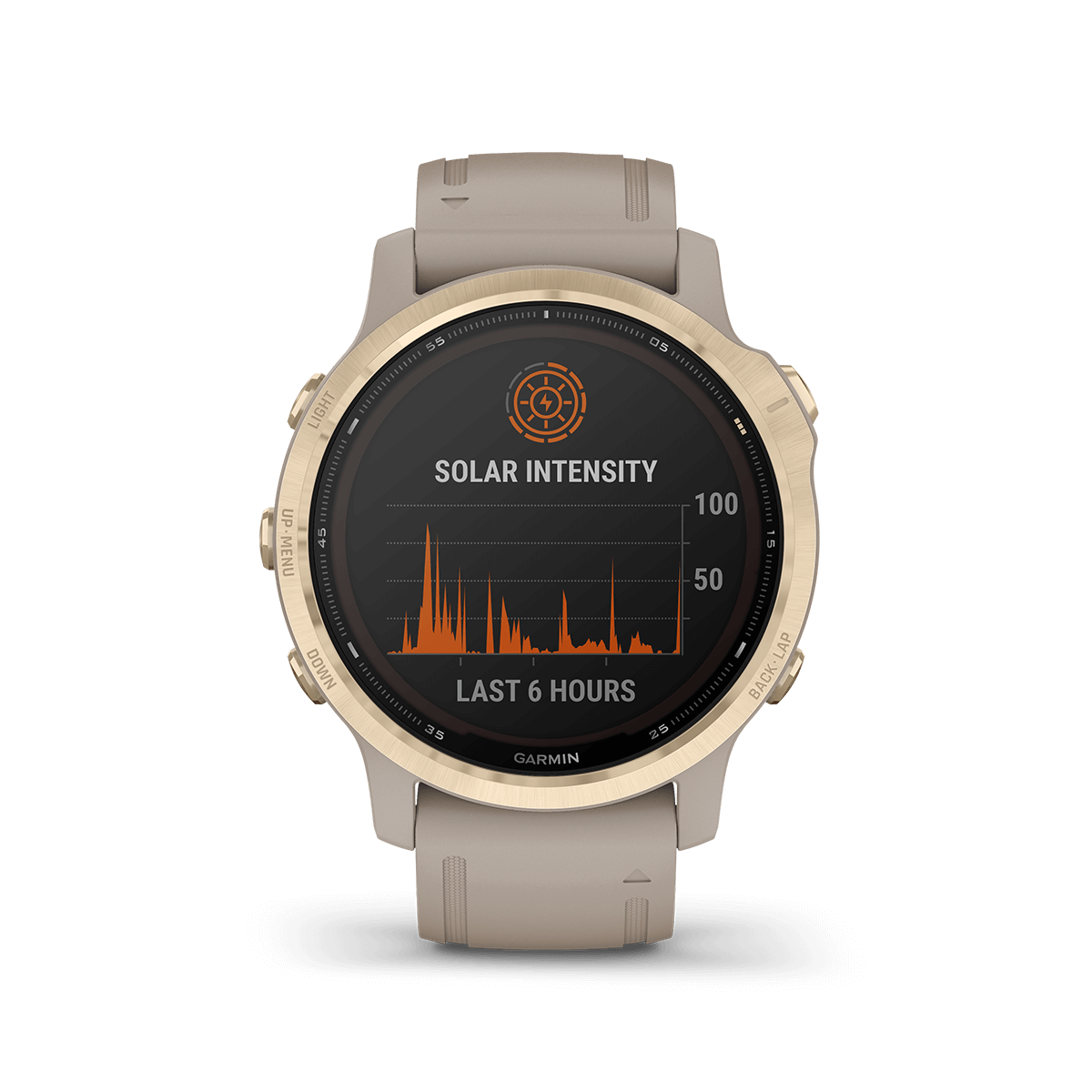 Garmin fenix 6s pro solar light gold sand band sales
