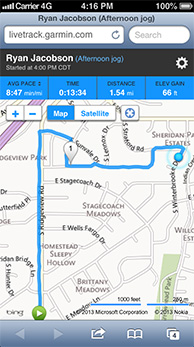 garmin connect live tracking