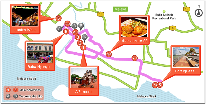 Malacca S Culture Corner Travel Itinerary Garmin Singapore Home